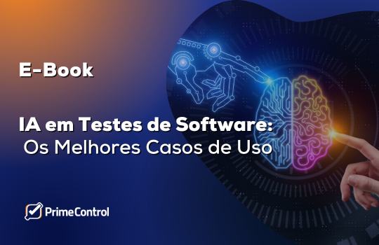 Imagem ilustrativa para o e-book sobre IA em testes de software